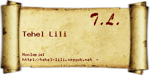 Tehel Lili névjegykártya
