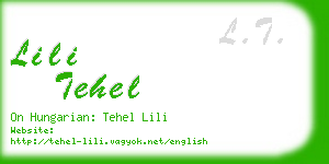 lili tehel business card